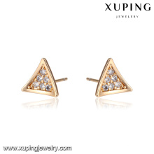 94781 Hottest selling 18k gold color jewelry unique tiny triangle simple shape women ear studs